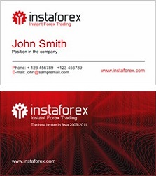 InstaForex business cards